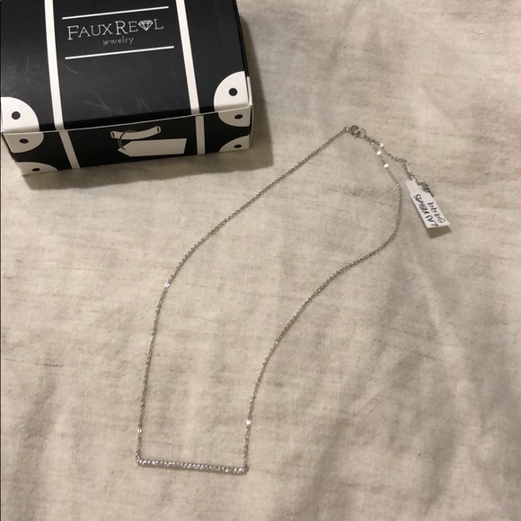 Cubic Zirconium Matchstick Necklace - Picture 2 of 4